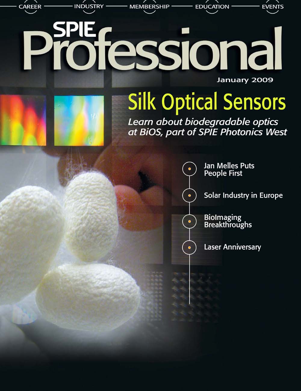 January 2009 Cover of SPIE Professional, Volume 4, Issue 1