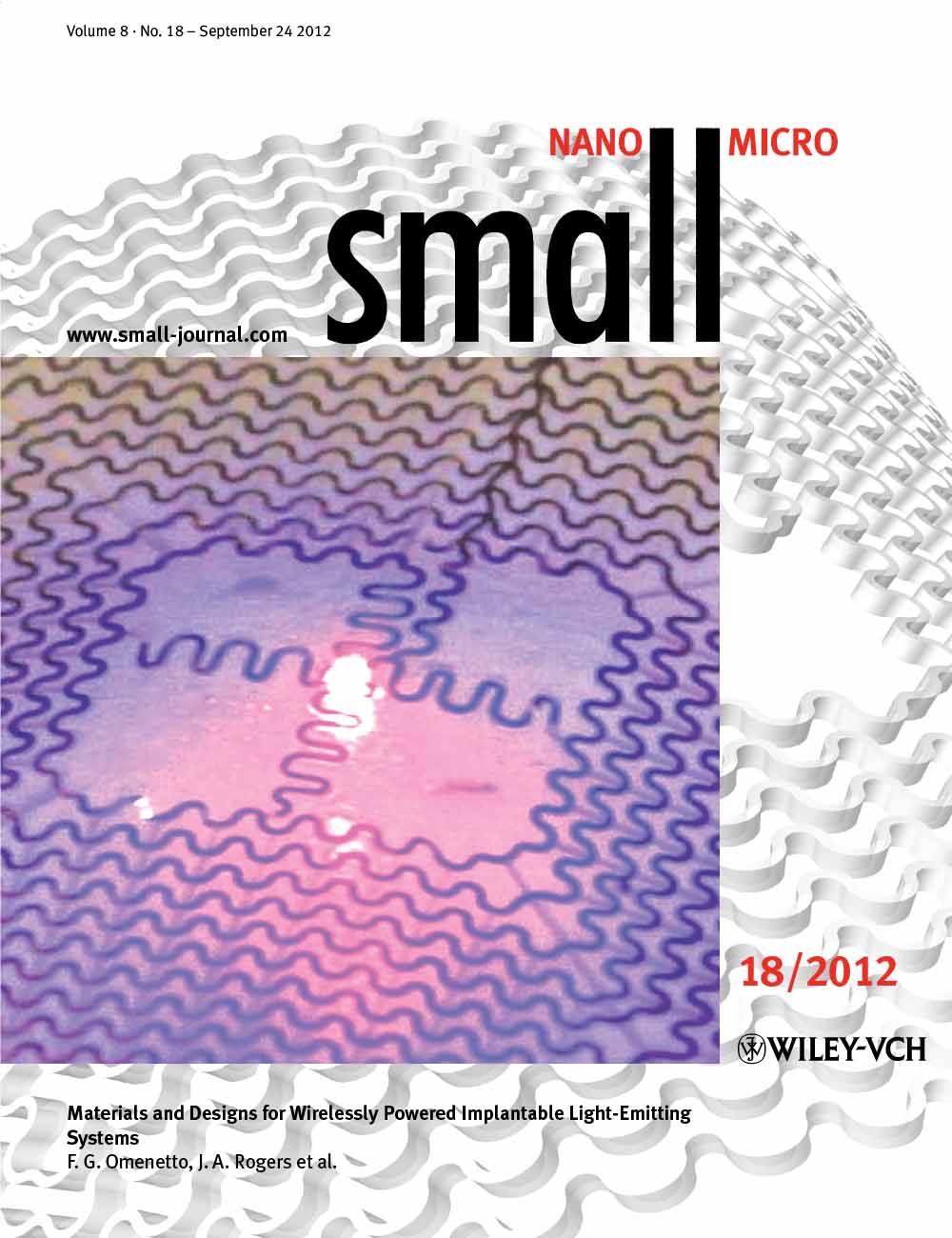 2012 Cover of Small, Volume 8, Issue 18