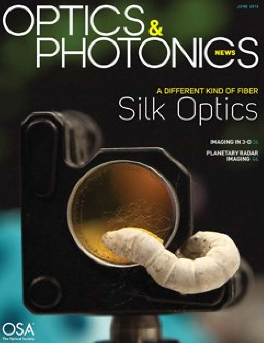 June 2014 Cover of Optics & Photonics News