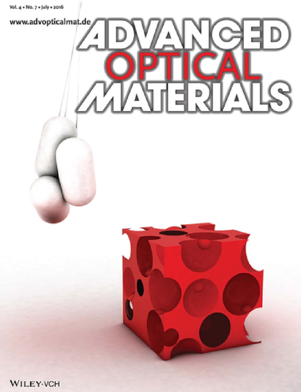 2016 Cover of Advanced Optical Materials, Volume 4, Issue 7