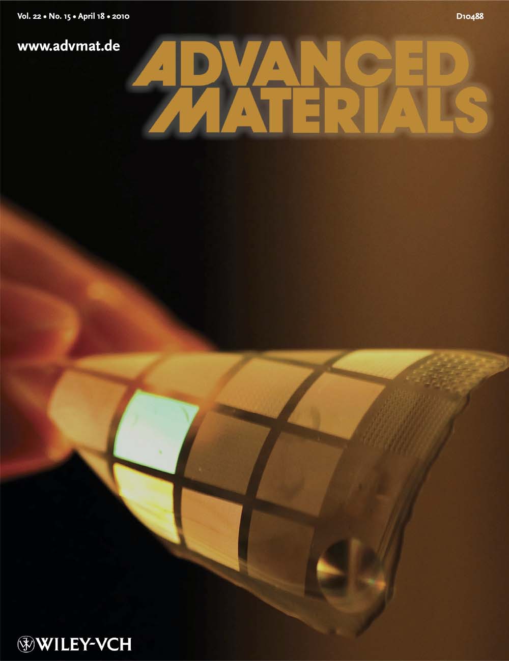 2010 Cover of Advanced Materials, Volume 22, Issue 15