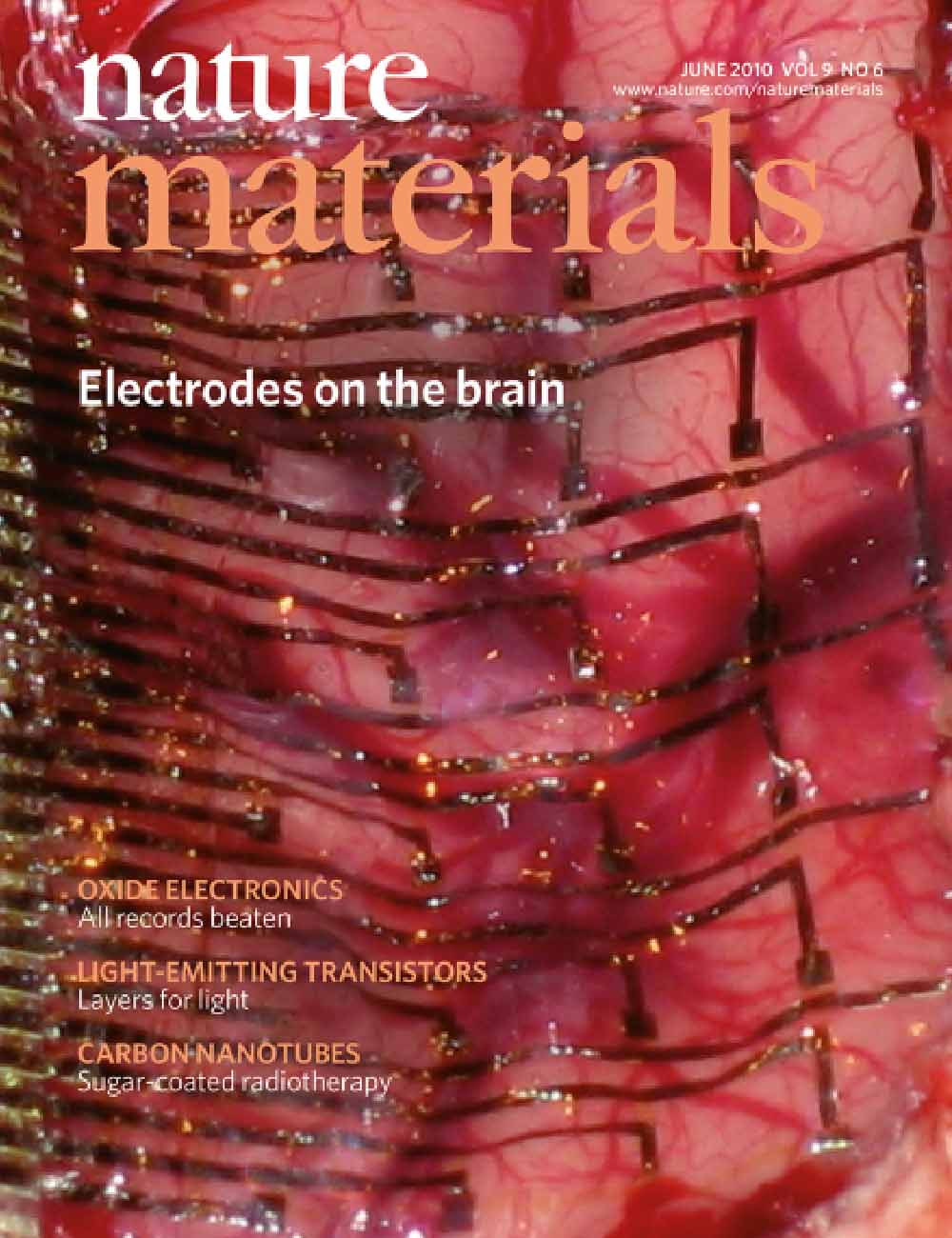 2010 Cover of Nature materials, Volume 9, Issue 6