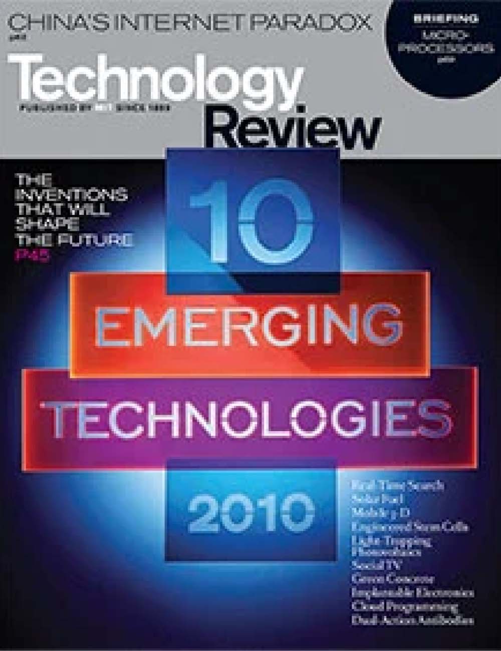 May/June 2010 Cover of MIT Technology Review